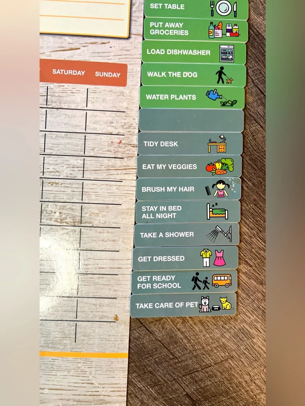 Owlconic Magnetic Responsibility Chore Chart 40 Task Magnets Dry Erase
